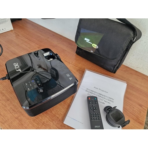 736 - Acer X1230PK DLP Projector with Manual and Carry Case, * Looks Unused, Basic Test & Working *