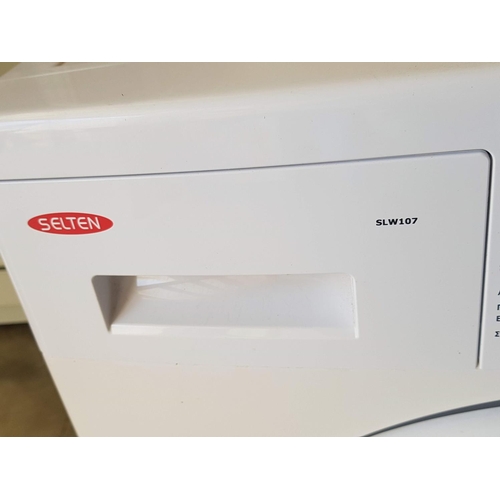 223 - Selten Washing Machine, White, Model SLW107 *Basic Test and Working/Only one Year Old*