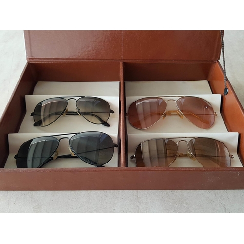 78 - 4 x Pair of Ray - Ban Aviator Sunglasses (RB3025 Aviator x2) Ray Ban 58□14 , Ray Ban 62□14, All A/F,... 