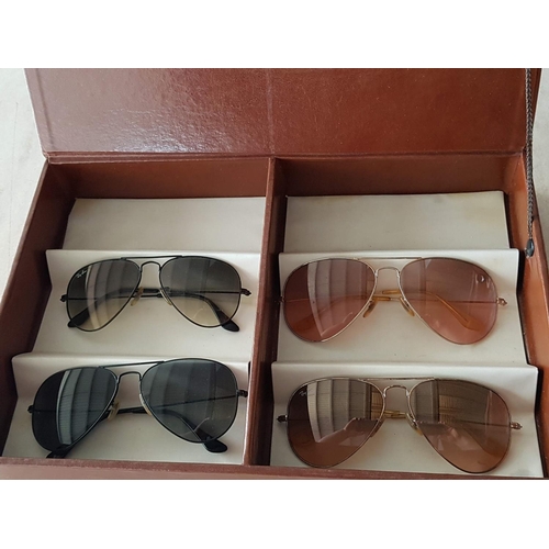 78 - 4 x Pair of Ray - Ban Aviator Sunglasses (RB3025 Aviator x2) Ray Ban 58□14 , Ray Ban 62□14, All A/F,... 