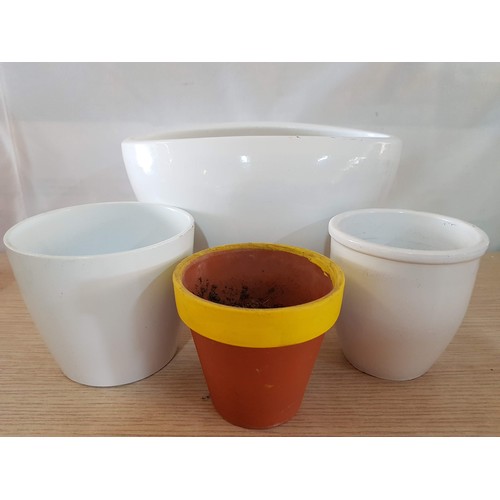 511 - Various Small Pottery Plant Pots (4pcs)