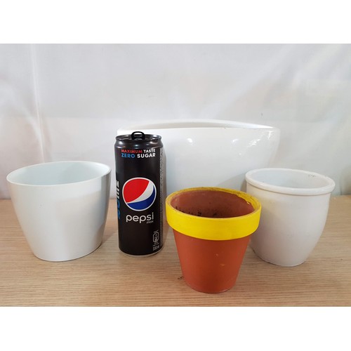 511 - Various Small Pottery Plant Pots (4pcs)