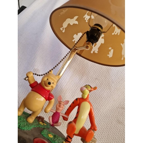 79 - Vintage Disney 'Pooh & Friends' (Winnie the Pooh, Tigger and Piglet) Table / Bed Side Lamp,  (Model:... 