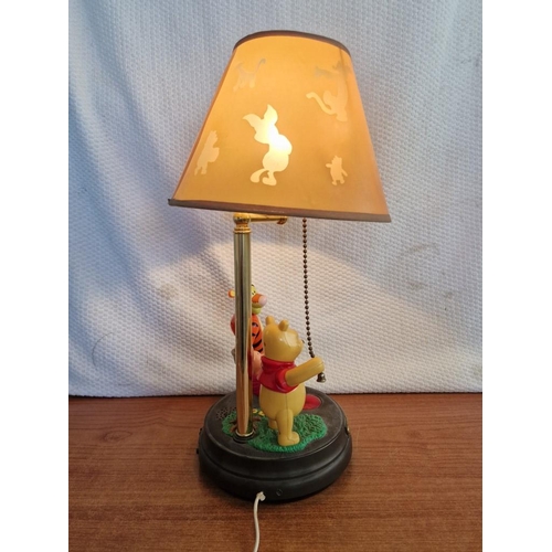 79 - Vintage Disney 'Pooh & Friends' (Winnie the Pooh, Tigger and Piglet) Table / Bed Side Lamp,  (Model:... 