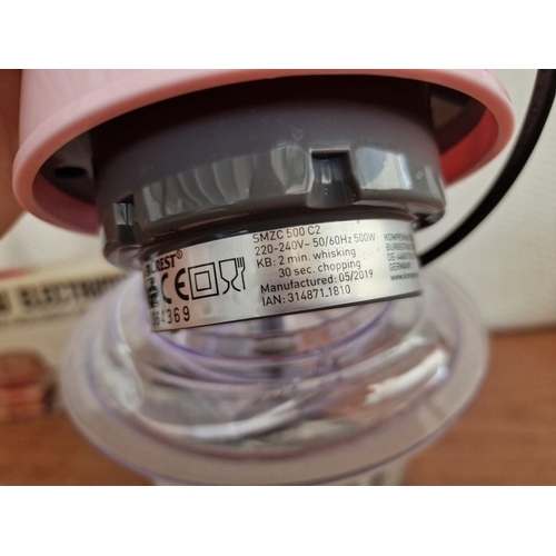 148 - Silver Crest Mini Chopper (Model: SMZC 500 C2), Pink Colour, Looks Unused, * Basic Test & Working *,... 