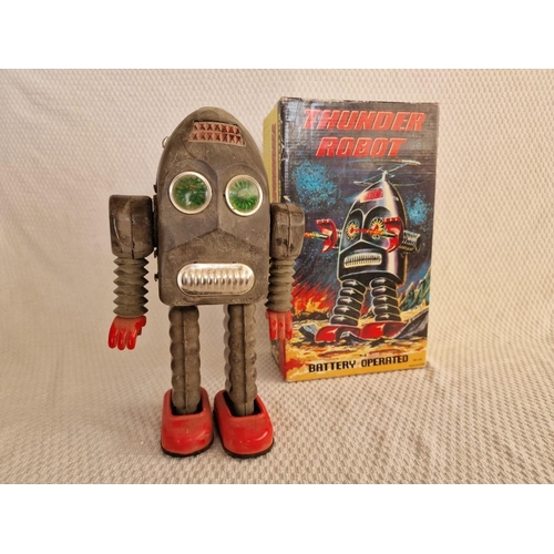 778 - Vintage Tin 'Thunder Robot' Toy in Original Box, Battery Operated, #ME200,