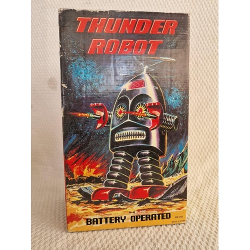 778 - Vintage Tin 'Thunder Robot' Toy in Original Box, Battery Operated, #ME200,