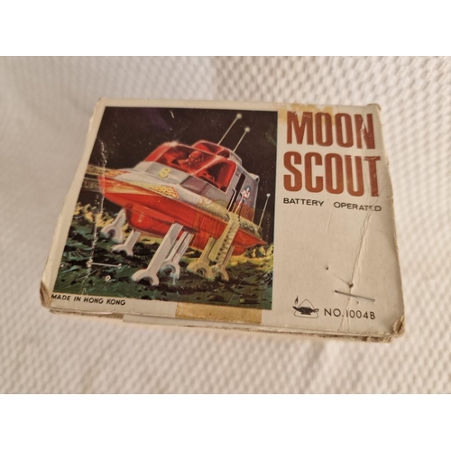 784 - 2 x Vintage Space Age Toys / Models; Friction Drive 'Torpedo Boat' in Original Box and 'Moon Scout' ... 