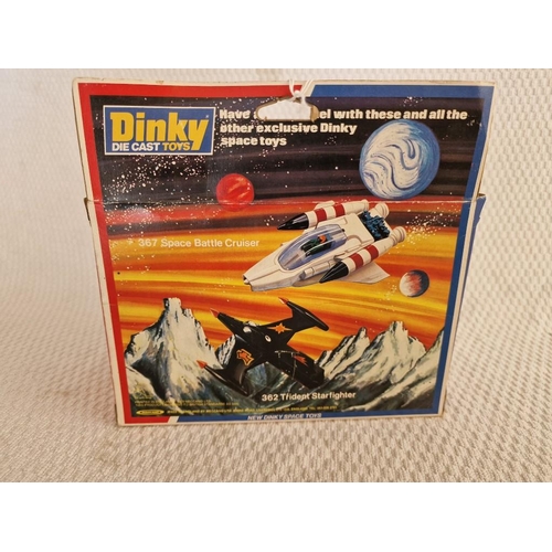 785 - Vintage Dinky Die Cast Toys 'Space Battle Cruiser' #367 in Original Box, Circa 1970's