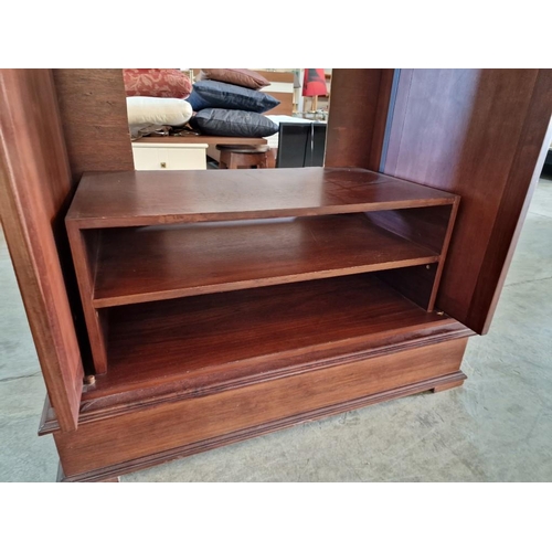 778 - Classical Style American Solid Wood TV Unit with Double Opening Slide-Away Doors and Internal Shelve... 