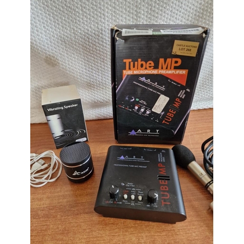 781 - 'Tube MP' Microphone Preamplifie with Box, Together with 'Vibro-Speaker', a Bluetooth Vibrating Spea... 