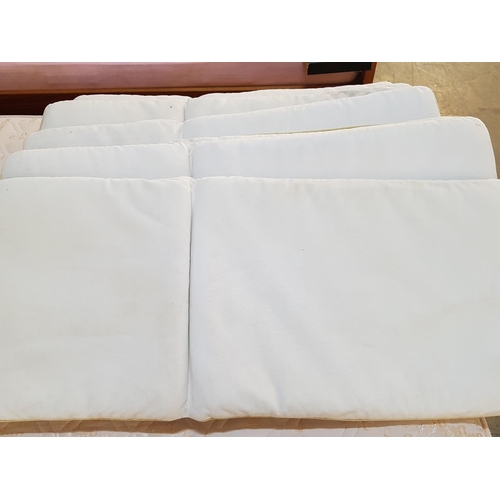 790 - Set of 6 x Garden Chairs Cushions White Sailcloth (A/F)