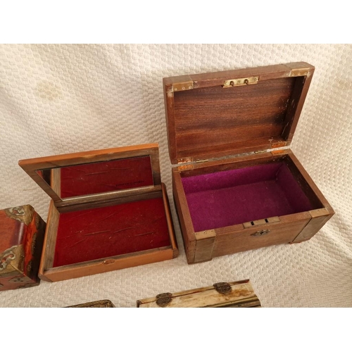 780 - Collection of Assorted Boxes; Jewellery Caskets, Cigar Boxes and Other, (5)