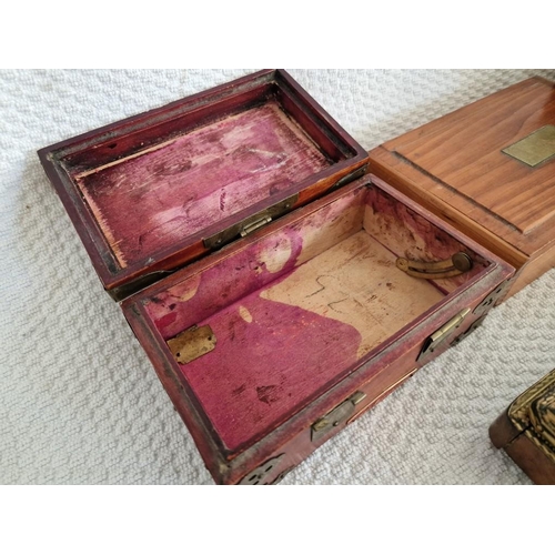 780 - Collection of Assorted Boxes; Jewellery Caskets, Cigar Boxes and Other, (5)