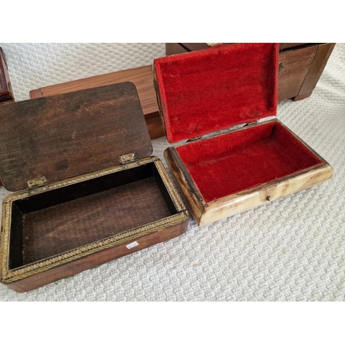 780 - Collection of Assorted Boxes; Jewellery Caskets, Cigar Boxes and Other, (5)