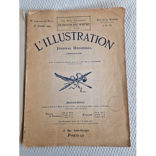 791 - 2 x Antique Issues of 'L'Illustration' (Paris, France), Dated 1919 and 1923, Including Many Interest... 