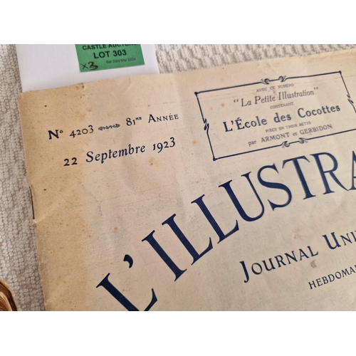 791 - 2 x Antique Issues of 'L'Illustration' (Paris, France), Dated 1919 and 1923, Including Many Interest... 