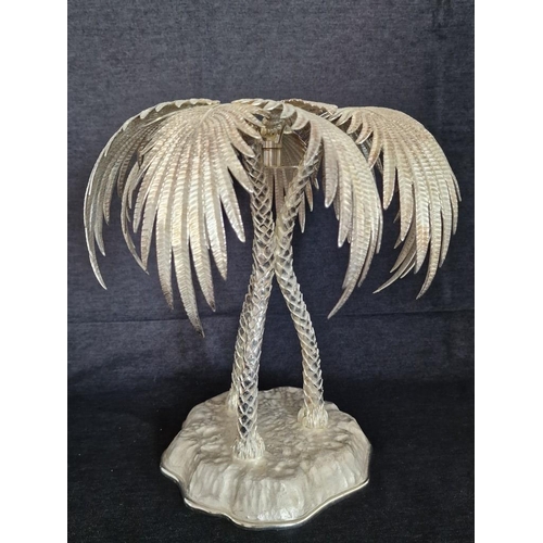 799 - Impressive Silver Plated Table Centrepiece on the Form of Three Palm Trees, (Approx. H: 29cm)