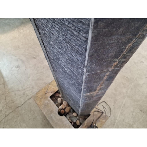 133 - Tall Floor Standing Slate Effect Water Feature / Waterfall, (Approx. H: 170cm), *Basic Test and Work... 