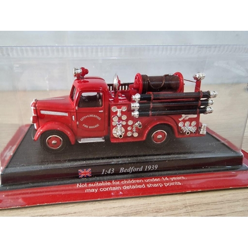 19 - 2 x Boxed 'American Mint' Die Cast Model Fire Engines, and 1 x Die Cast Boxed English Fire Engine, (... 