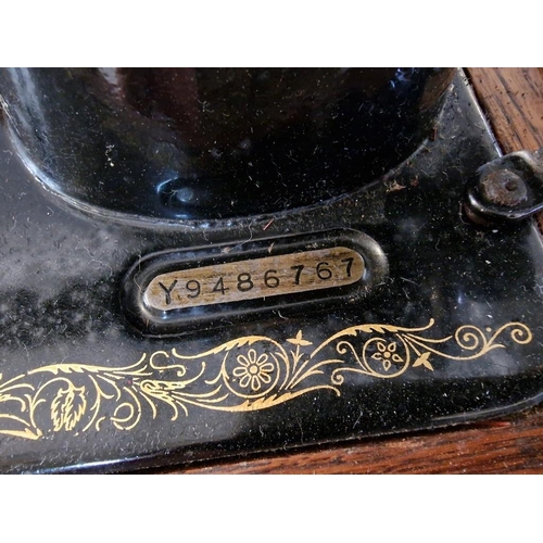 3 - Vintage Singer Sewing Machine, Hand Cranked, Circa 1934, From Elizabethport, New Jersey (USA) Factor... 