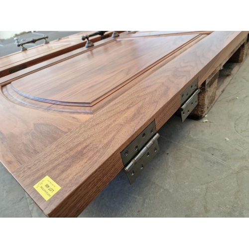 456 - Heavy Solid Wood Exterior / Front Door with Handles, (Approx. 90 x 214cm)