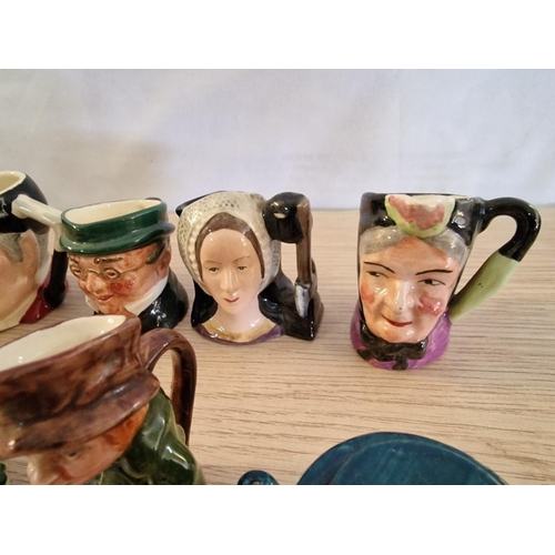 5 - Collection of 10 x Miniature Porcelain Toby Jugs, (Approx. H: 5-8cm)