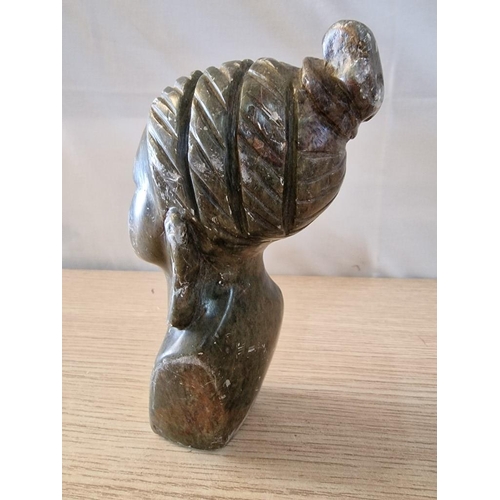 66 - Vintage Figure Carved in Shona Stone, from Zimbabwe, (Approx. H: 19cm)