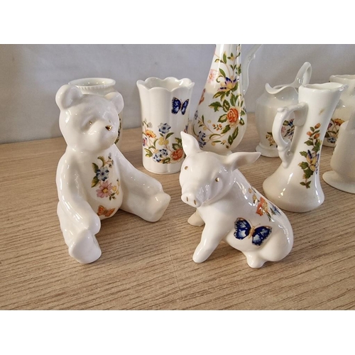 8 - Collection of Aynsley 'Cottage Garden' Fine Bone China, Miniatures & Novelty Items, 10 Pieces