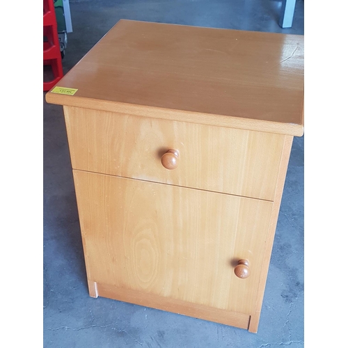 454 - MDF Bedside Unit with 1 - Drawer (40 x 36.5 x 54cm)