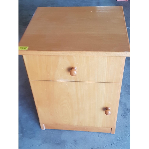 454 - MDF Bedside Unit with 1 - Drawer (40 x 36.5 x 54cm)