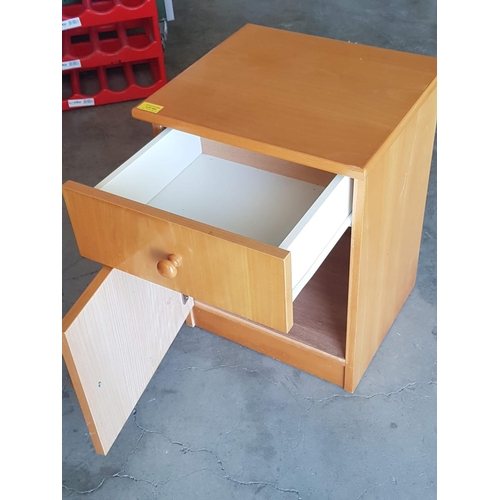 454 - MDF Bedside Unit with 1 - Drawer (40 x 36.5 x 54cm)