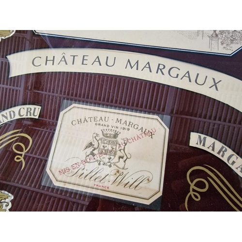 74 - Framed 'Chateau Margaux Grand Vin 1919' Poster / Advert, France, (Approx. 43 x 48cm)