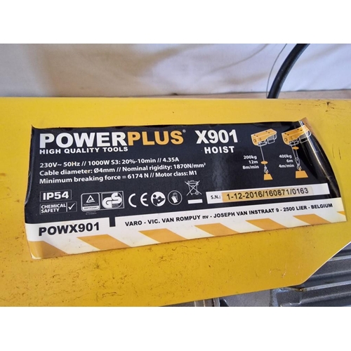 78 - Power Plus X901 Electric Hoist, (Model: POWX901), 1000W, upto 400kg* Looks Unused, Basic Test and Wo... 