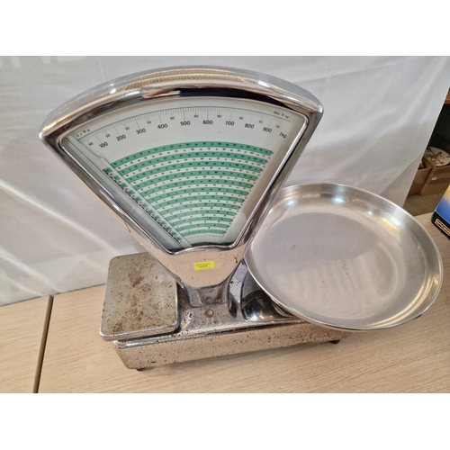 87 - Vintage Stainless Steel Commercial / Industrial / Shop Balance Scales (Double Sided), Weighs Upto 15... 