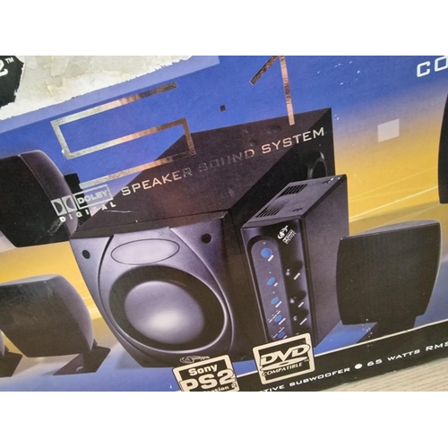 90 - '4 Gamers' 5.1 Surround Sound Speaker System with Box,  (Model: SPC205), (Untested)