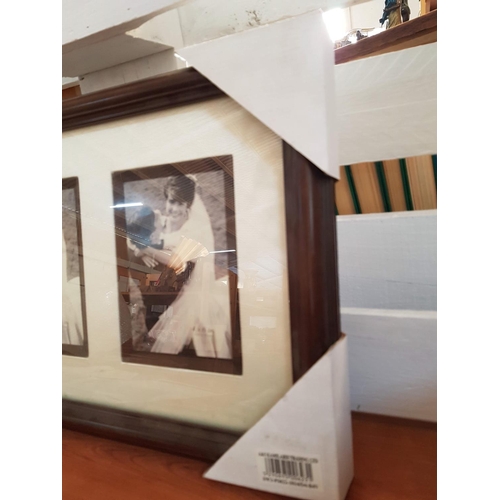 107 - Dark Wood Photo Frame (2- Photos), (41 x 31cm), (Un-Used)