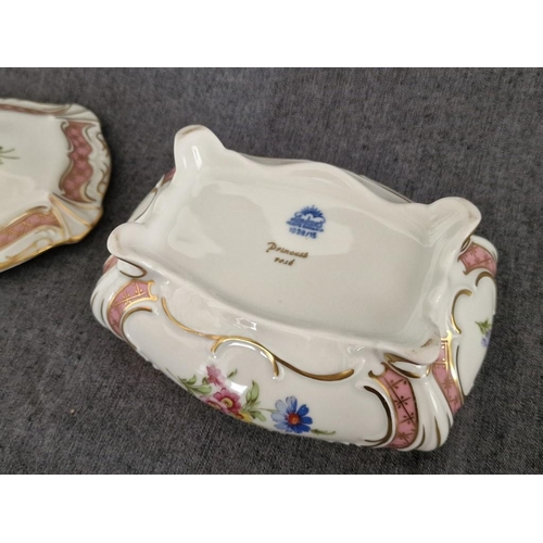 108 - Vintage Lindner Kueps (Bavaria, Germany) 1038/15 'Princess Rose' Porcelain Lidded Dish with Floral P... 