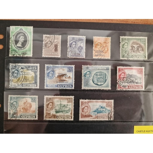 127 - 2 x Sets / Runs of Early Cyprus Postage Stamps; Queen Elizabeth II, Circa 1955, Consecutive Run from... 