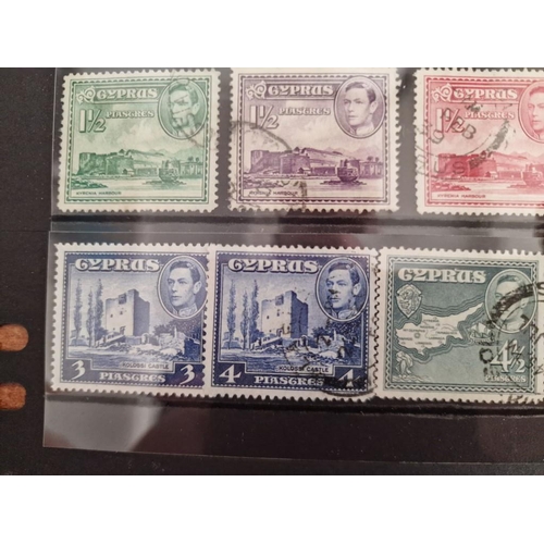 127 - 2 x Sets / Runs of Early Cyprus Postage Stamps; Queen Elizabeth II, Circa 1955, Consecutive Run from... 