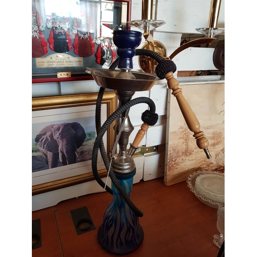 100A - Oriental Green and Blou Narguiles / Shisha Pipe with Accessories