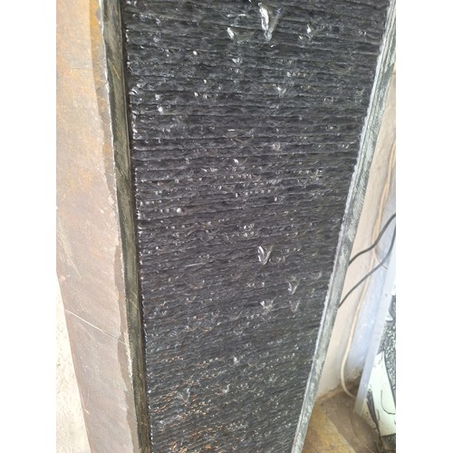 133 - Tall Floor Standing Slate Effect Water Feature / Waterfall, (Approx. H: 170cm), *Basic Test and Work... 