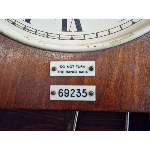 128 - Vintage Gledhill-Brook Time Recorders Ltd Clocking In/Out Time Card Punch Clock, in Oak Case with Ke... 