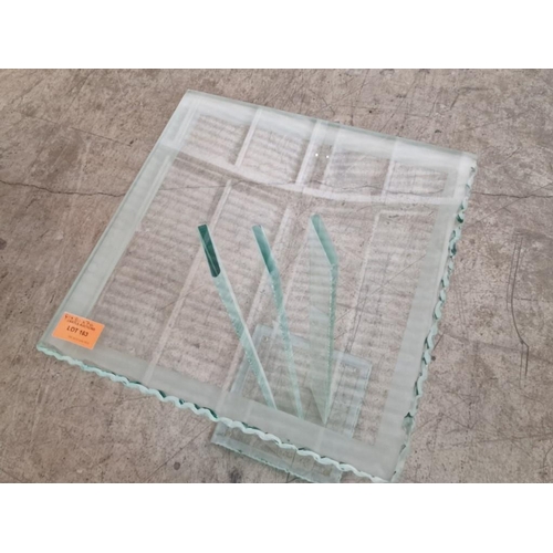 163 - Modern / Designer Glass Lamp Table or Plant Stand, (Approx. 30 x 30 x 76cm)