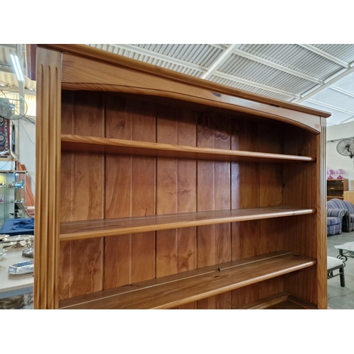 189 - Pine Dresser with 3 x Display Shelves and Arched Top, Over 3-Drawers and Double & Single Cupboard, (... 