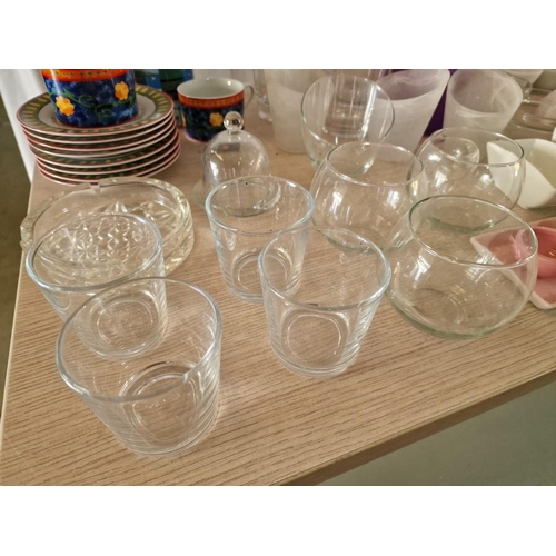 393 - Large Collection of Assorted Kitchen and Decoration Items; Glasses, Cups, Dishes, Cups & Saucers, Va... 