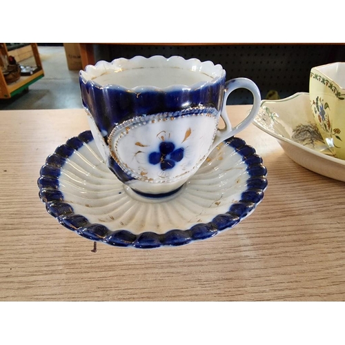 395 - Small Collection of Porcelain Items; Antique 'Shelley' Bowl and Plate, James Kent 'Old Foley' Dish, ... 