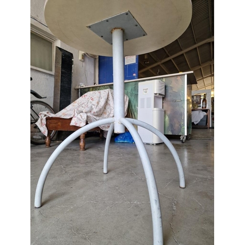 452 - Round Patio / Bistro Table with Grey Metal Pedestal Leg, (Approx. Ø: 60cm)