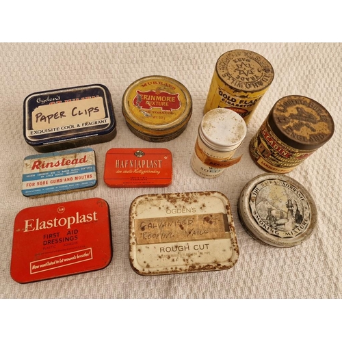 134 - Collection of Assorted Vintage & Antique Tins, (10)