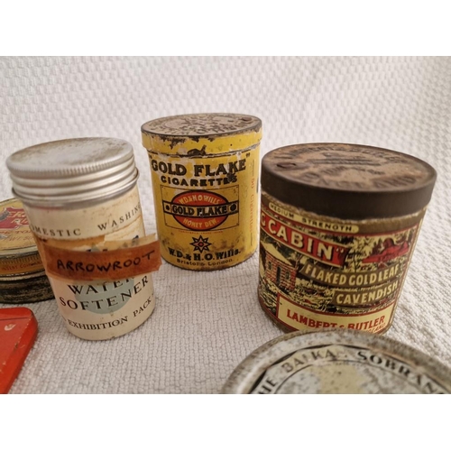 134 - Collection of Assorted Vintage & Antique Tins, (10)